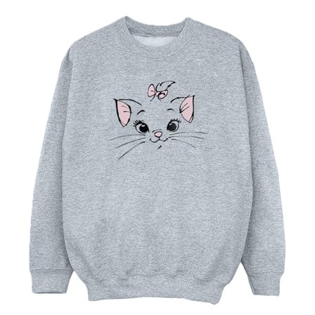 Disney Girls Classics Marie Face Pocket Sweatshirt 7-8 år Sp