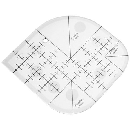 Kreativ buet hjørneskærer quilt lineal, sy patchwork lineal sy skabelon patchwork værktøj,di