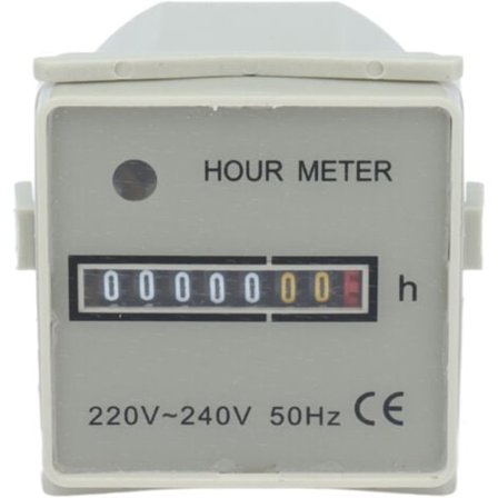 QU/Time teller Mekanisk timeteller Industriell timer med indikator HM‐2/UWZ48 220‐240V 0.3W