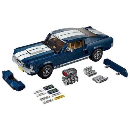 Kompatibel med Classic Muscle Race Car Ford Mustang Bygge Klosser Klosser Leker