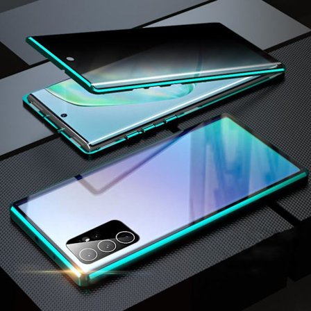 Anti-peep Magnetic Case-kompatibel, dobbeltsidig beskyttelsesdeksel i herdet glass