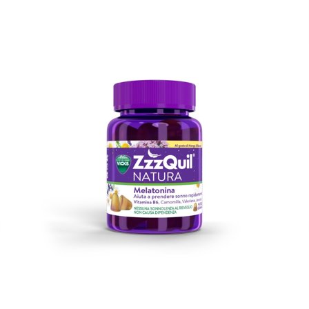 ZzzQuil NATURA Per Dormire 30 Gommose Mango Banana con Melatonina
