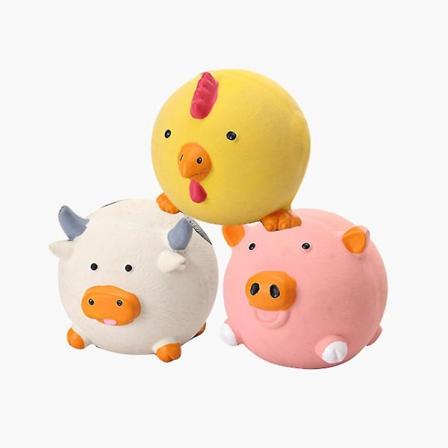 3 stk Sikre Latex Hundeflytende Leke, Tygge Molar Hundeflytende Leke, 2,8 tommer i Diameter, For Valp Små Mellomstore Hunder