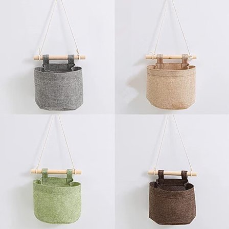 4 Pakkaa Irrotettavia Seinälle Ripustettavia Säilytyspusseja Pienille Esineille