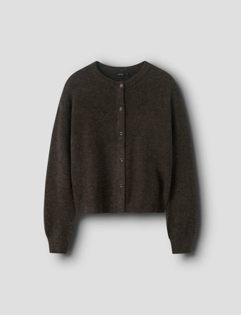 LMTD Nlflodet Ls Short Knit Cardigan Noos - Brown - 158-164