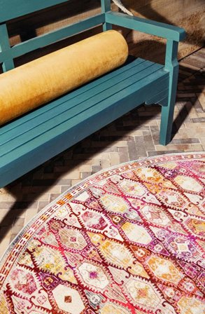 Vaskbart Nenax Rød/Rosa Rundt Oeko-Tex Teppe