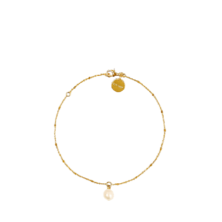 Syster P Treasure Single Pearl Bracelet Gold Armband Dam Guld ONESIZE