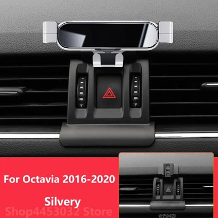 Mobiltelefonholder til bil, til Skoda Octavia 3 2 2022 – 2016, roterende holder, tilbehør 3 farver
