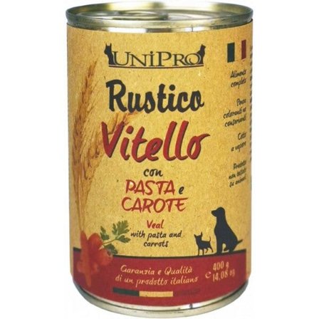 Unipro Cane Rustico Vitello Pasta Carote 400g