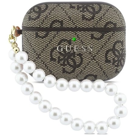 Guess 4G Pearl Strap-etui til AirPods Pro 3 - brun