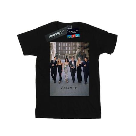 Friends Dam/Damer Champagne Och Blommor Bomull Boyfriend T- Black XXL