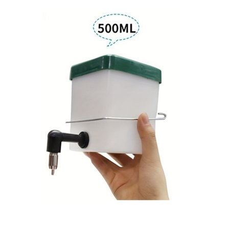 Smådjurstillbehör Kanin Hamster Vattenautomat Dricksfontän Stor Kapacitet 1L/500ml, Lämplig för Kaniner, Marsvin, Fåglar 500ml-tfrf