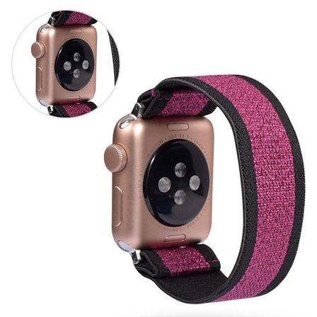 Apple Watch Series 5 / 4 44mm nylon watch band - Black / Rose