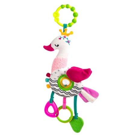 Vagnberlock Bärbar Plyschdocka Rasseldocka Berlock För Barn (Svan)