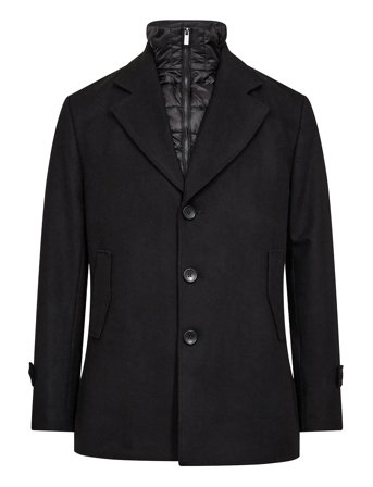 Bs Northland Regular Fit Coat Black Bruun & Stengade