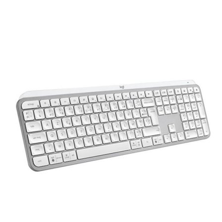 Trådlöst tangentbord - LOGITECH - MX Keys S - Bluetooth - Bakgrundsbelyst - Tysta tangenter - Ljusgrå