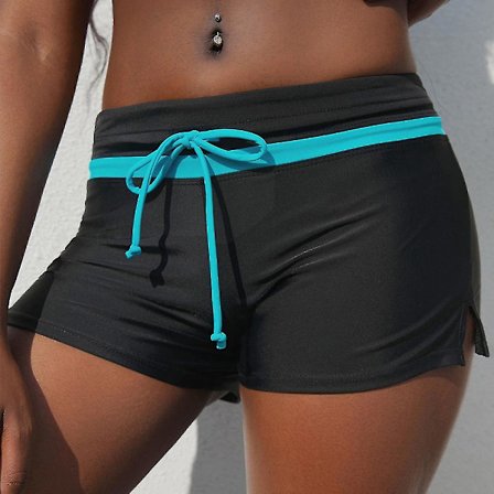 Badshorts för kvinnor med hög midja, badbyxor med hög midja, badshorts, badkläder, bikinis, boardshorts, xl
