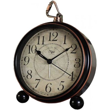Bordklokke, 5,2" Retro Vintage Støysvak Skrivebordsalarmklokke, Liten Alarmklokke Med Store Tall Og HD-Glass, For Barn Eldre Innendørsdekor (hy)