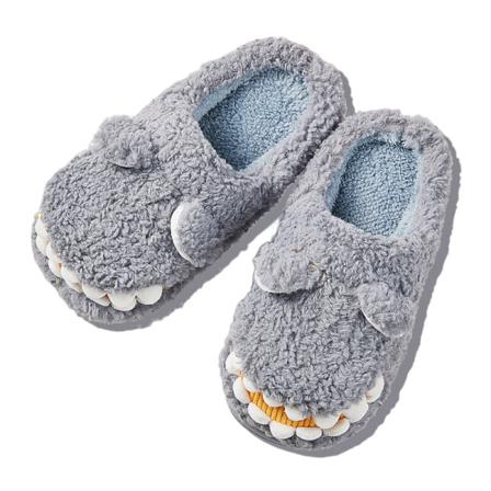 Vuxna Barn Rund Toe Animal Plysch Toffel Sovrum Hem Skor