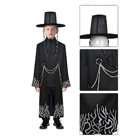 Kpop Demon Hunters Cosplay Kostym - Jinu Idol Outfit med Peruk och Hatt, Bokveckans Maskerad, Anime Rollspelsdräkt A Barn 140 A-FA-