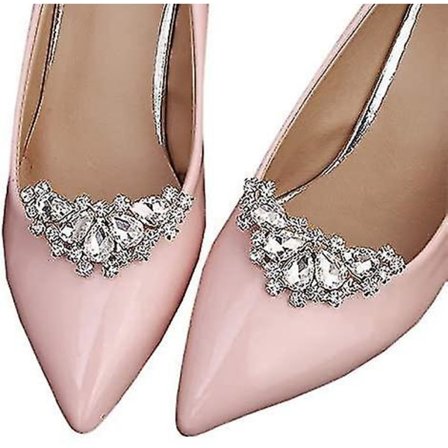 Sølv Sko Klips Sko Smykker Dekorasjon Krystall Sko Spenne