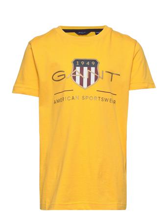 Archive Shield Ss T-Shirt T-shirt Gul GANT