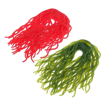 2 nippua Perhonsidonta Mato Runko Materiaali Squirmy Wormy Rungot 120 Jalkaa Vihreä Punainen