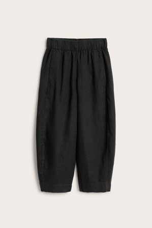 Kappahl | Spodnie wciągane z lnu | Czarne