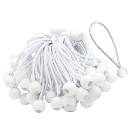 50-pack långa gummistroppar med spänne Kompatibel med tält, markiser, banderoller och presenningar