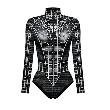 Ny Superhelt Cosplay Sexy Spiderman Kostyme Bodysuit Halloween Karneval Party Forkledning for Kvinner D