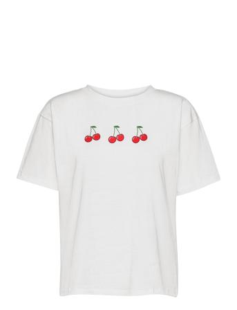 Organic T-Shirt Ss T-shirt Top Hvid Barbara Kristoffersen By Rosemunde