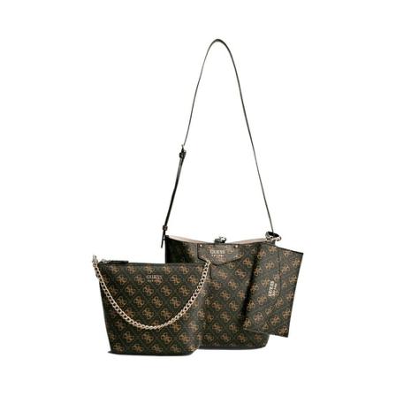 Guess eco brenton handbags Brun, Dame Skuldertasker, Størrelse: ONE Size