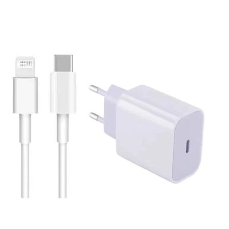 3-pak - iPhone-oplader - Hurtigoplader - Adapter + Datakabel 20W Hvid One Size iPhone 3-pak 3-Pak_ma