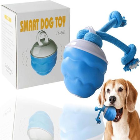Interaktivt hundelegetøj, jagt-kammerat hvalpelegetøj, smart bevægelig hvalpebold, holdbart og tyggebestandigt legetøj, egnet til hvalpe i alle 
