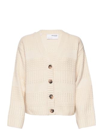 Slffry Ls Knit Cardigan W Cream Selected Femme