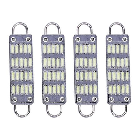 Polttimo 44mm valkoinen Festoon Led-polttimo, 20 Smd jäykkä silmukka 1,73 tuuman sisäkupu Led-valot 561 562 567 5