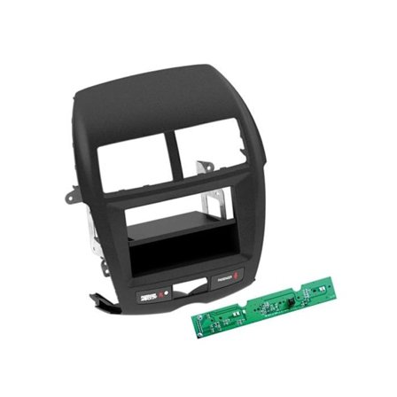 Framskive 2-DIN med förvaringsfack för Mitsubishi ASX 2010 > svart