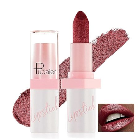 Metallisk Glitter Læbestift til Kvinder, Perlemors Glitter Læbestift, Metallisk 3D Shine Lip Tint, High Impact Læbefarve Shimmer Sparkle Vandtæt Lip 