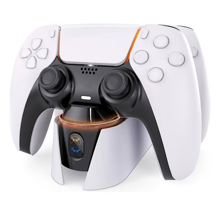 RGB-kontrollerladdningsstation för PlayStation 5. Snabb laddning med LED-indikator.