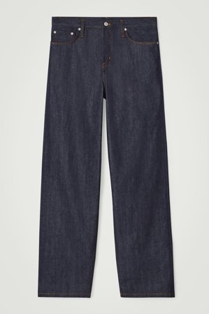 COS Men's Rider Selvedge Straight Leg Jeans in Blue