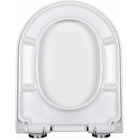 og U-formet toiletsæde med soft close og let at rengøre Hvid med en quick release-knap (U)