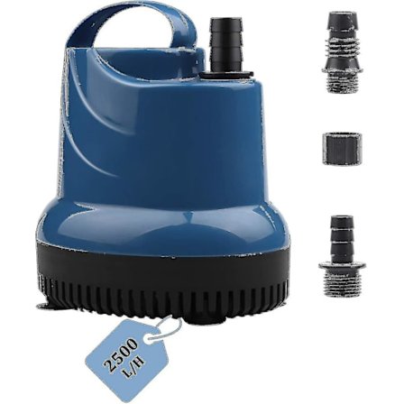 Mini nedsänkbar vattenpump 2500l/h 40w 230v 2.3m leveranshöjd 2.5m kabel för trädgård, akvarium, damm, fontän
