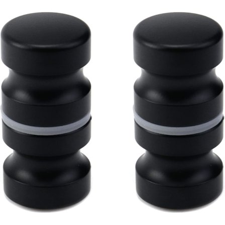 2 stk. sorte badeværelsesgreb, brusekabine i glas, dørhåndtag, ryg mod ryg brusekabine dørhåndtag