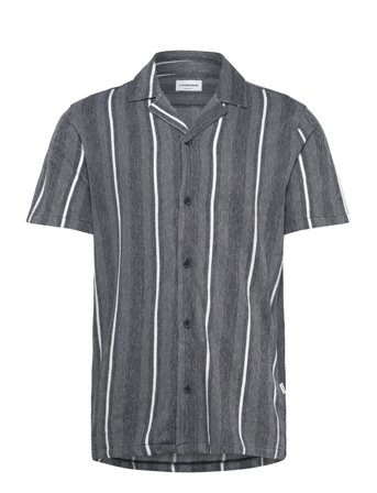 Lindbergh Knitted Resort Collar S/S - Navy - S