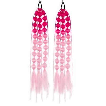 Värilliset hiustenpidennykset Synteettinen kevyt kuplamunos poninhäntäpidennys hiussolmiolla lapsille Käsintehdyt asusteet