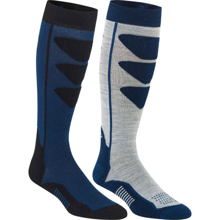 Bula Alpine Ski Socks 2-pack Grey/Navy