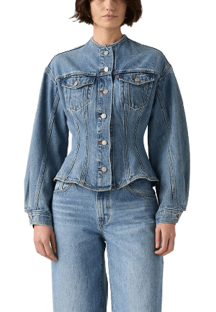 Levi's Sculpted Trucker Jacket Jackor Dam Blå L