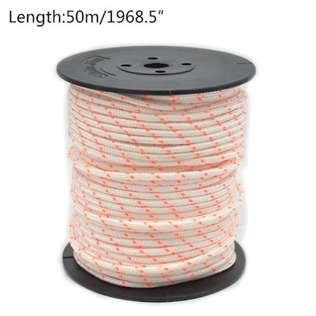 50m 3mm Nylon Trækreb Recoil Motor Startledning Til 430/520 Trimmer Cutter Motorsave Plæneklipper Motor