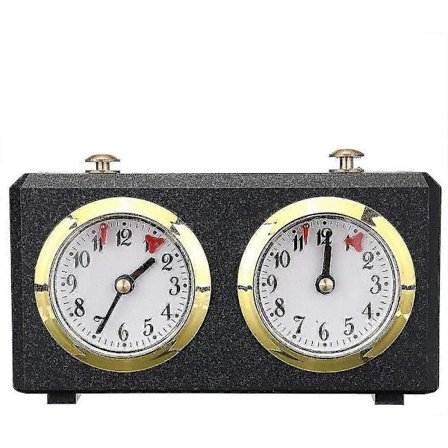 Profesjonell sjakk-timer med analogt stoppeklokke mekanisk sjakk-klokke spill-timer-klokke
