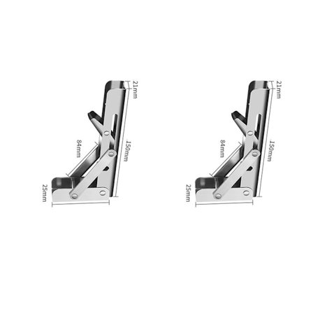 Hyllfästen i Rostfritt Stål